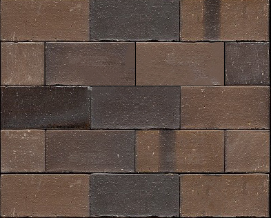 Клинкерный облицовочный кирпич Nr. 33A Schwarz-Braun 200x100x40 мм, не глазурованный