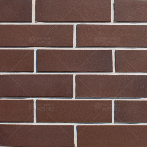 Плитка клинкерная Westerwalder WK36 NF 8мм. Braun glatt, глазурованная