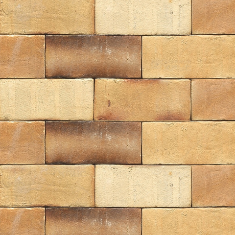 Клинкерный облицовочный кирпич Nr. 35KS Creme nuanciert Kohle Spezial 200x100x40 мм, не глазурованны