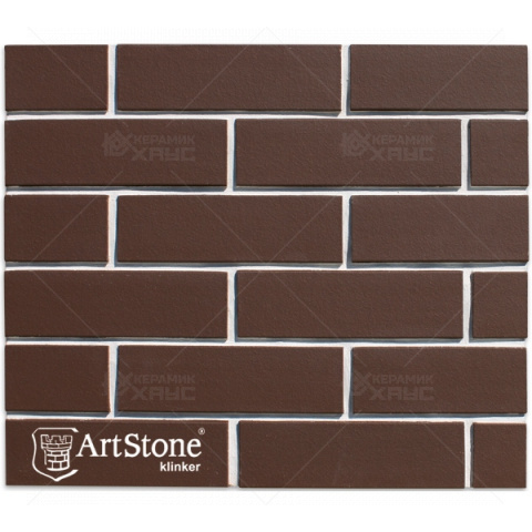 Плитка клинкерная ArtStone Klinker ASK-22  braun NF 8мм. 