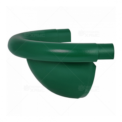 Заглушка универсальная полукруглая Aquasystem 125/90 RAL6005 (зеленый мох)