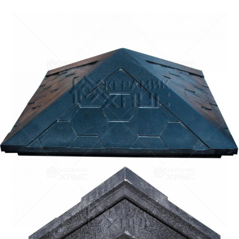 Колпак на забор черный (1,5х1,5 кирпича)