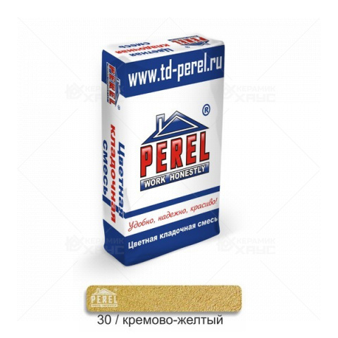 Цветной раствор для кладки Perel SL 0030 кремово- желтая 25кг