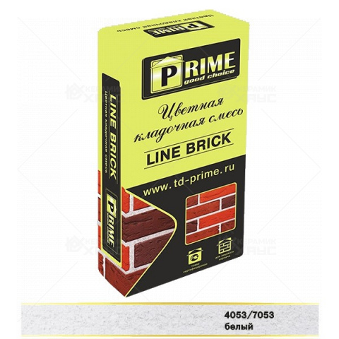 Цветной раствор для кладки Prime LineBrick "Wasser" 4053 белый 25кг