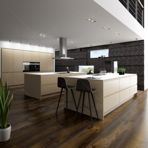 Плитка клинкерная Feldhaus 700NF9 "anthracit liso" (240*9*71)