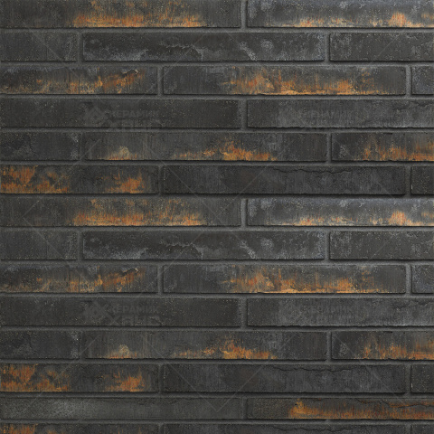 Плитка облицовочная рядовая Wandermode Armschwung AP090L40 Schwarzes Feuer 440x52x40