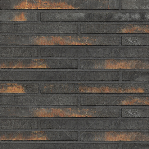 Плитка облицовочная рядовая Wandermode Armschwung AP090R20 Schwarzes Feuer 500x40x20