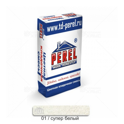 Цветной раствор для кладки Perel SL 0001 супер-белая 25кг