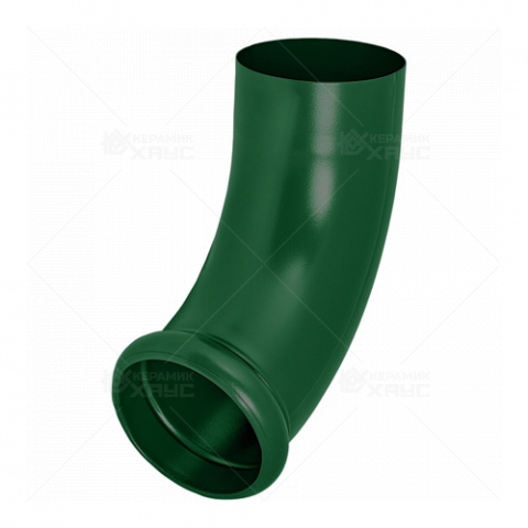 Отвод трубы декорированный Aquasystem 125/90 RAL6005 (зеленый мох)